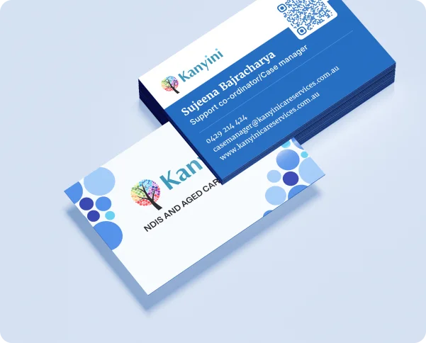 Pamphlet of Kanyini website featuring the Kanyini logo with some contact information.
