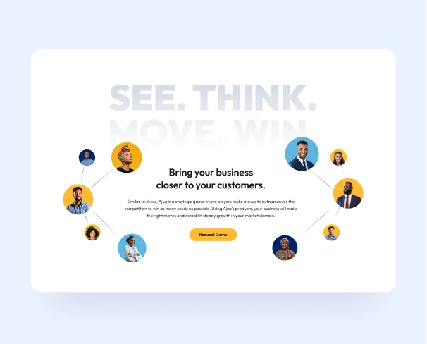 Small icons surrounding the text "Bring your business closer to your customer"