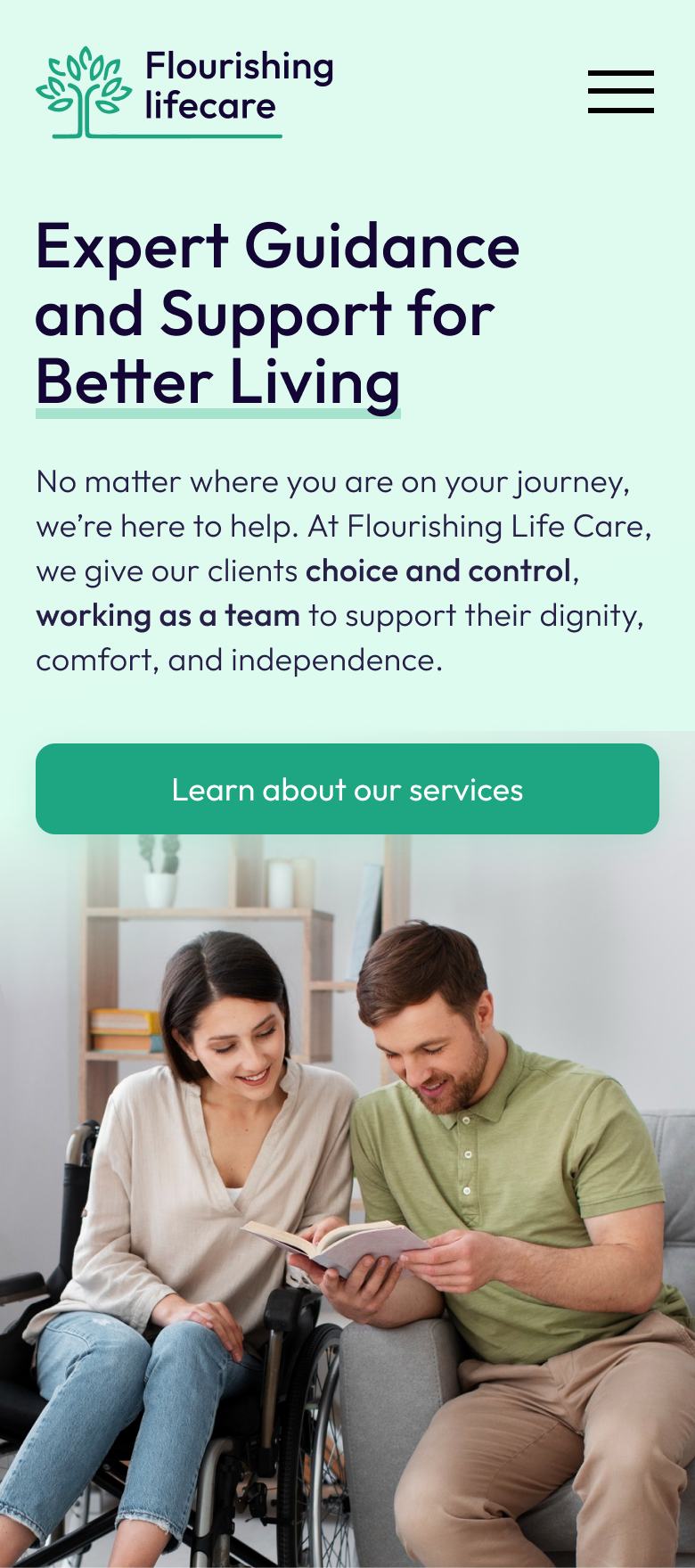 Hero & navigation concept mobile