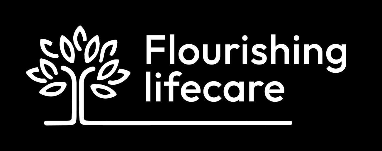 Flourishing Life Care stacked logo variation