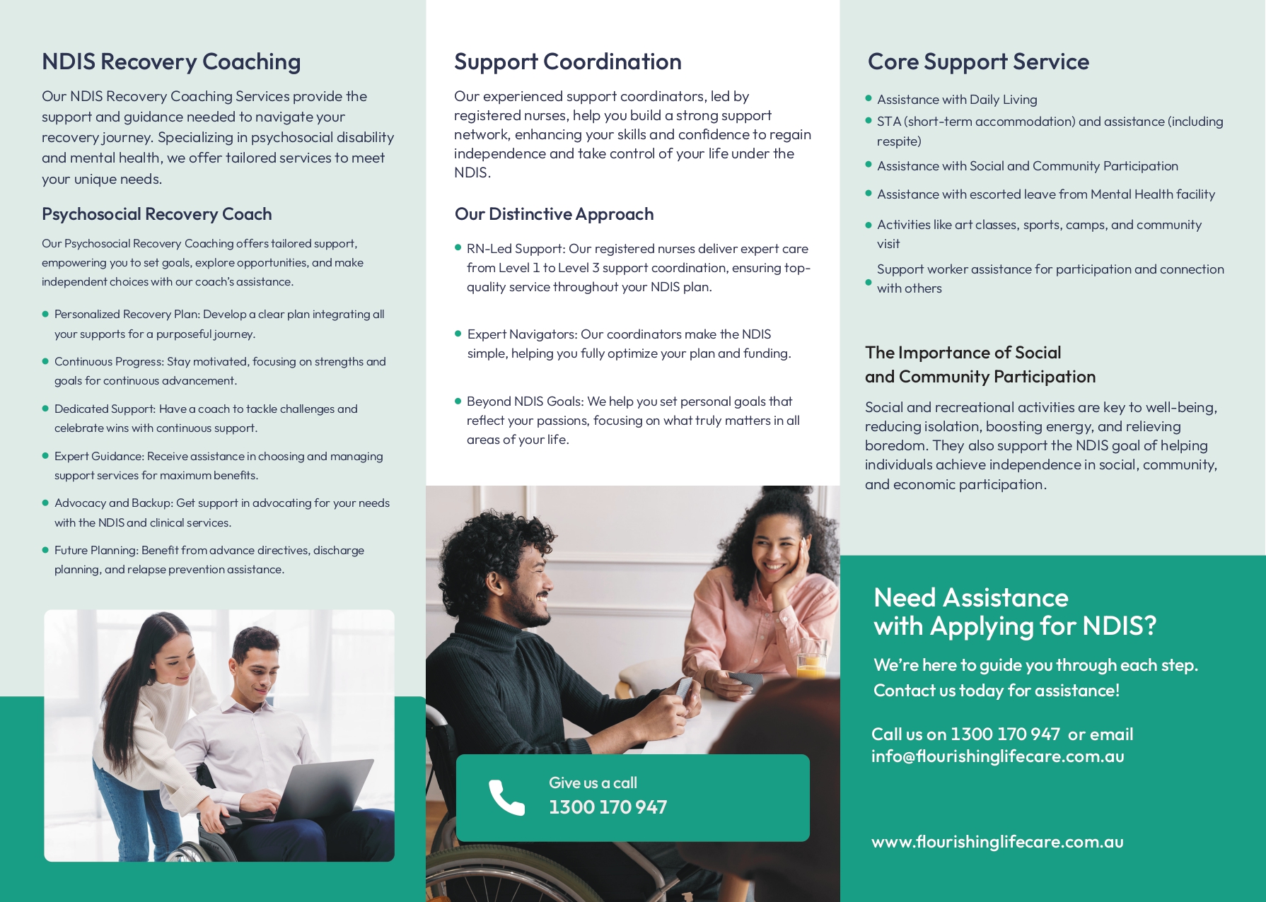 Flourishing Life Care social-friendly brochure preview